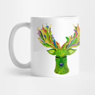 Blooming colorful spring deer Mug